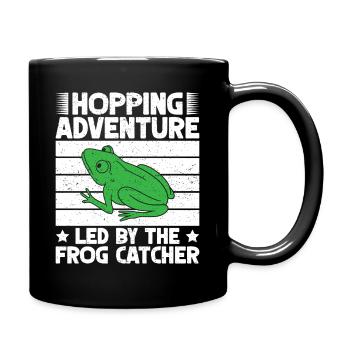 Frog Catcher Hopping Adventure Frog - Tasse einfarbig - Schwarz - Rechts