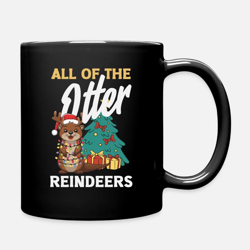Seeotter-pun-weihnachts-rentiere - Tasse einfarbig - Schwarz
