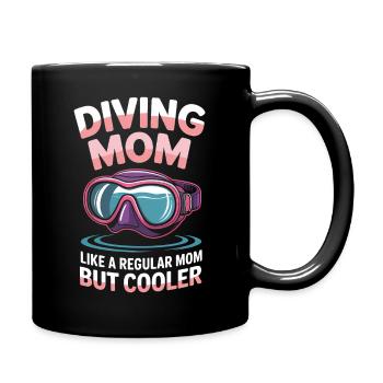 Diving Saying Mom Funny Diving Gift - Full Colour Mug - black - Right