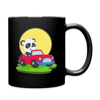 Panda Auto - Tasse einfarbig - Schwarz - Rechts