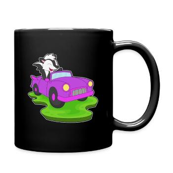 Faultier Auto - Tasse einfarbig - Schwarz - Rechts