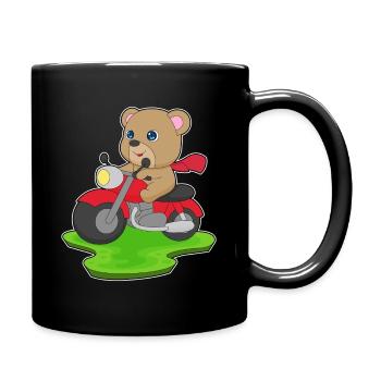 Moto Ours - Mug uni - noir - Droite