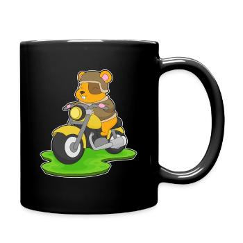 Moto hamster - Mug uni - noir - Droite