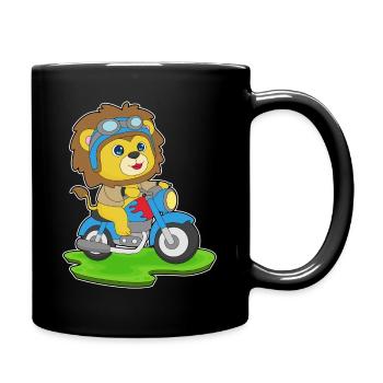 Moto Lion - Mug uni - noir - Droite