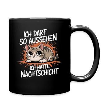 I'm allowed to look like I had night shift - Full Colour Mug - black - Right