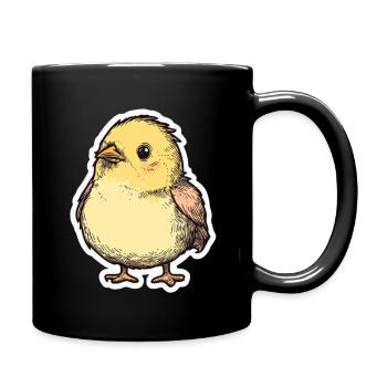 Poussin - Mug uni - noir - Droite