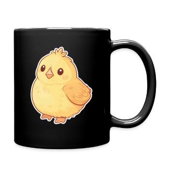 Poussin - Mug uni - noir - Droite