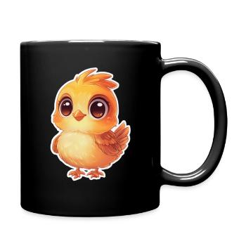 Poussin - Mug uni - noir - Droite