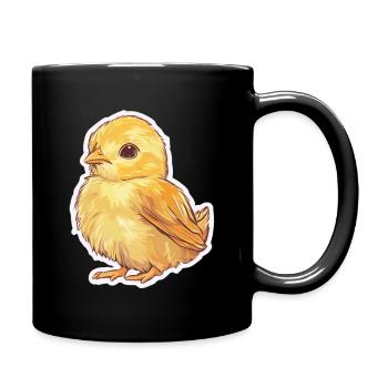 Poussin - Mug uni - noir - Droite