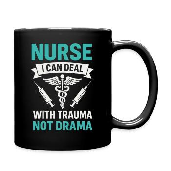 Infirmière : un traumatisme plutôt qu’un drame - Mug uni - noir - Droite