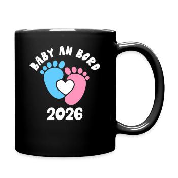 Future maman BÉBÉ À BORD 2026 Drôle - Mug uni - noir - Droite