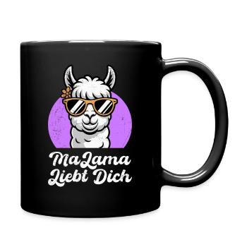 Bald Mama MALAMA LIEBT DICH Lustiges - Tasse einfarbig - Schwarz - Rechts