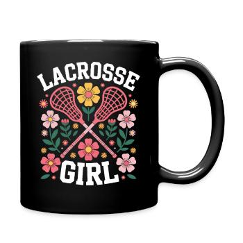 Lacrosse Saying Girl Funny Lacrosse Gift - Full Colour Mug - black - Right