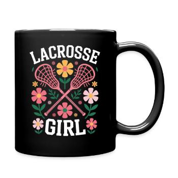 Lacrosse Saying Girl Funny Lacrosse Gift - Full Colour Mug - black - Right