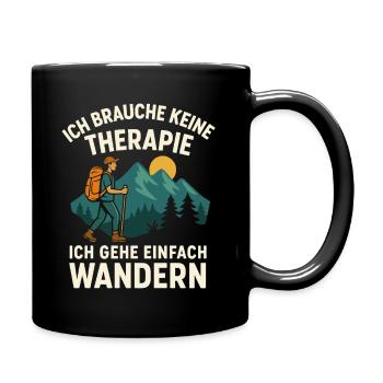 I'm Just Going Hiking – Outdoor Humor - Full Colour Mug - black - Right