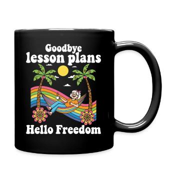 Au revoir, enseignante, retraitée, femmes - Mug uni - noir - Droite