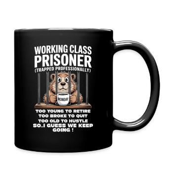 Monday Trapped Work Funny Work Outfit - Full Colour Mug - black - Right