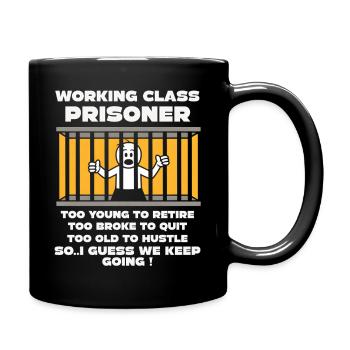 Lundi Trapped Work Drôle Tenue De Travail - Mug uni - noir - Droite