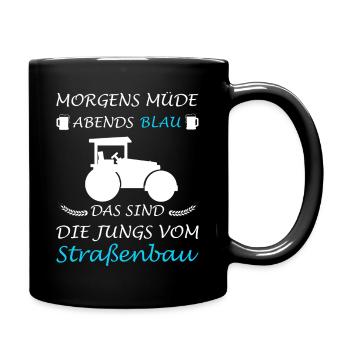 Road Construction Road Builder Construction Workers - Full Colour Mug - black - Right