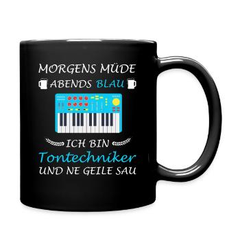 Technicien du son Lustig Technicien du son Ingénieur du son - Mug uni - noir - Droite