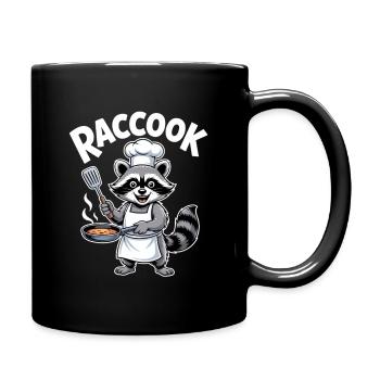 Raccook Raton laveur Chef Jeu de mots Cuisine Humour - Mug uni - noir - Droite