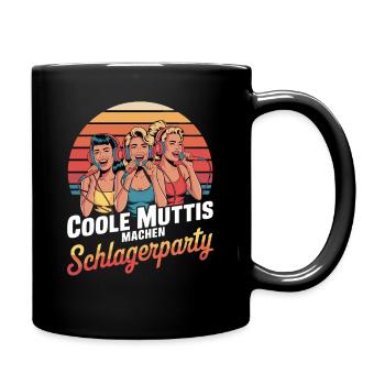 Cool Moms Making Schlager Party Retro Karaoke - Full Colour Mug - black - Right