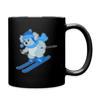 Koala Skier Ski Sports d’hiver - Mug uni - noir - Droite