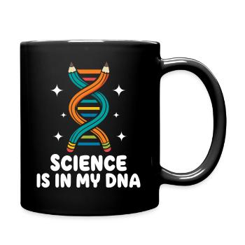Die Wissenschaft steckt in meiner DNA Biologielehrer - Tasse einfarbig - Schwarz - Rechts