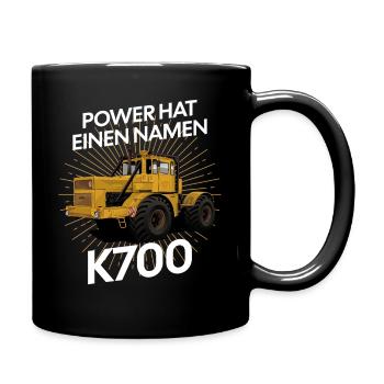 K700 Traktor Power Design - Tasse einfarbig - Schwarz - Rechts