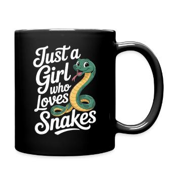 Snake Lover Shirt für Herp Girls und Reptilienfans - Tasse einfarbig - Schwarz - Rechts