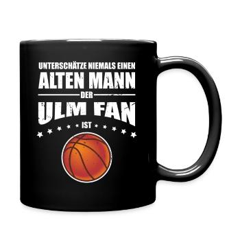 Alter Mann - Ulm Basketball Fan | Vintage Retro - Tasse einfarbig - Schwarz - Rechts