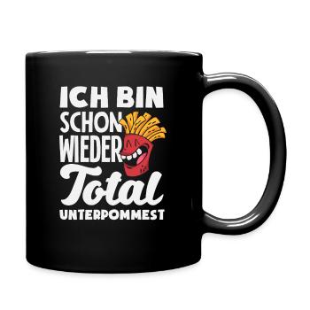 Totally underpommest encore une fois – blague sur les frites - Mug uni - noir - Droite