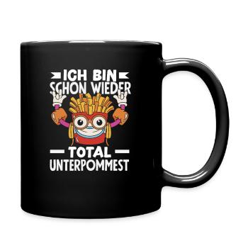 Totally underpommest encore une fois – blague sur les frites - Mug uni - noir - Droite