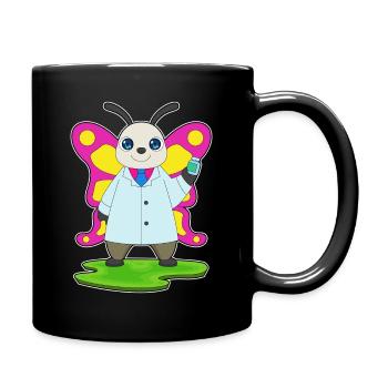 Schmetterling Arzt Medizin - Tasse einfarbig - Schwarz - Rechts
