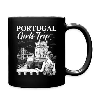 Portugal Mädelsreise Motiv - Tasse einfarbig - Schwarz - Rechts