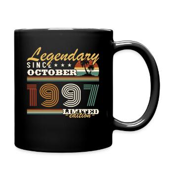 October 1997 Vinatge Retro Birthday Gift - Full Colour Mug - black - Right