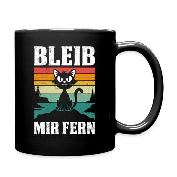 Mallorca BLEIB MIR FERN Anti Flirt Lustiges - Tasse einfarbig - Schwarz - Rechts