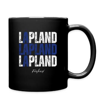 Lapland Finland, a souvenir of Lapland - Full Colour Mug - black - Right