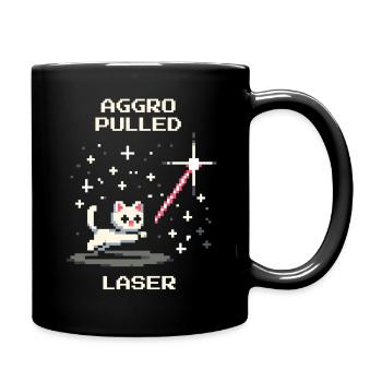 Aggro dessiné : Laser | L’instinct du chat - Mug uni - noir - Droite