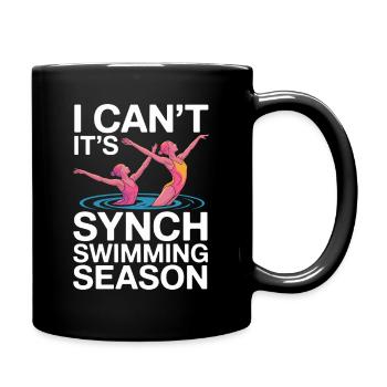 Synchronschwimmen Kunstschwimmen Wassersport - Tasse einfarbig - Schwarz - Rechts