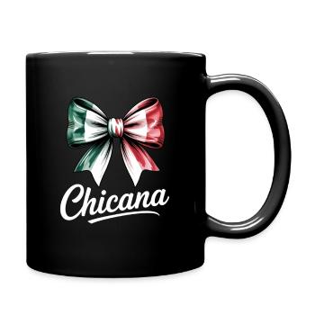 Chicana Bow Italy Flag Design - Full Colour Mug - black - Right