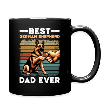 German Shepherd Dad Father's Day Father - Full Colour Mug - black - Right