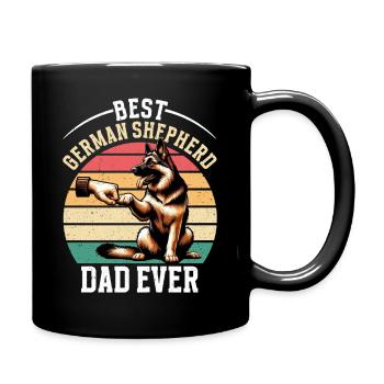 German Shepherd Dad Father's Day Father - Full Colour Mug - black - Right