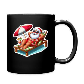 Santa Strandurlaub Sommer Meer Insel Urlaub - Tasse einfarbig - Schwarz - Rechts