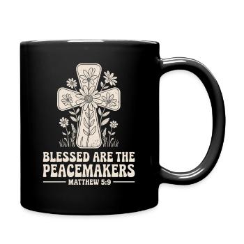  Gesegnet Sind Die Friedensstifter Matthäus 5:9 - Full Colour Mug - black - Right