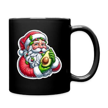 Avocado Santa Festfreude - Tasse einfarbig - Schwarz - Rechts