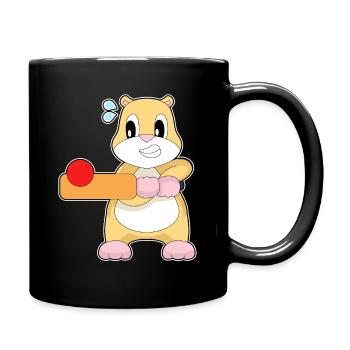 Hamster Cricket Cricket Bat - Full Colour Mug - black - Right
