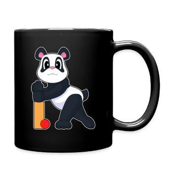 Panda Cricket Cricket Bats - Full Colour Mug - black - Right
