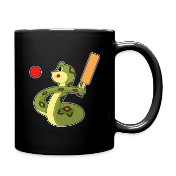 Schlange Cricket Cricketschläger - Tasse einfarbig - Schwarz - Rechts
