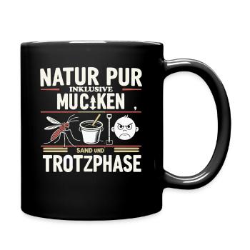 Pure nature mosquito defiance phase - Full Colour Mug - black - Right